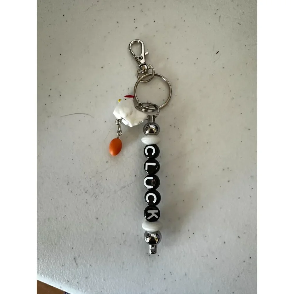 Clucky Chicken Handmade Keychain – Adorable Farm Charm
